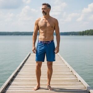 Patagonia Hydro Series Boardshorts Mens Size 30 Blue Floral Print Quick Dry‎